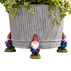 Set Of 3 Mini Garden Gnome Pot Feet