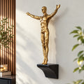 Gold Diving Man Wall Sculpture