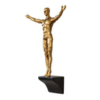 Gold Diving Man Wall Sculpture