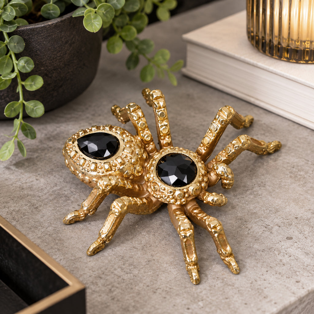 Gold Jewelled Spider Ornament