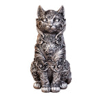 Silver Witchcraft Cat Ornament