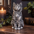Silver Witchcraft Cat Ornament