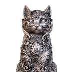 Silver Witchcraft Cat Ornament