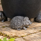 Set Of 3 Silver Hedgehog Plant Pot Stands