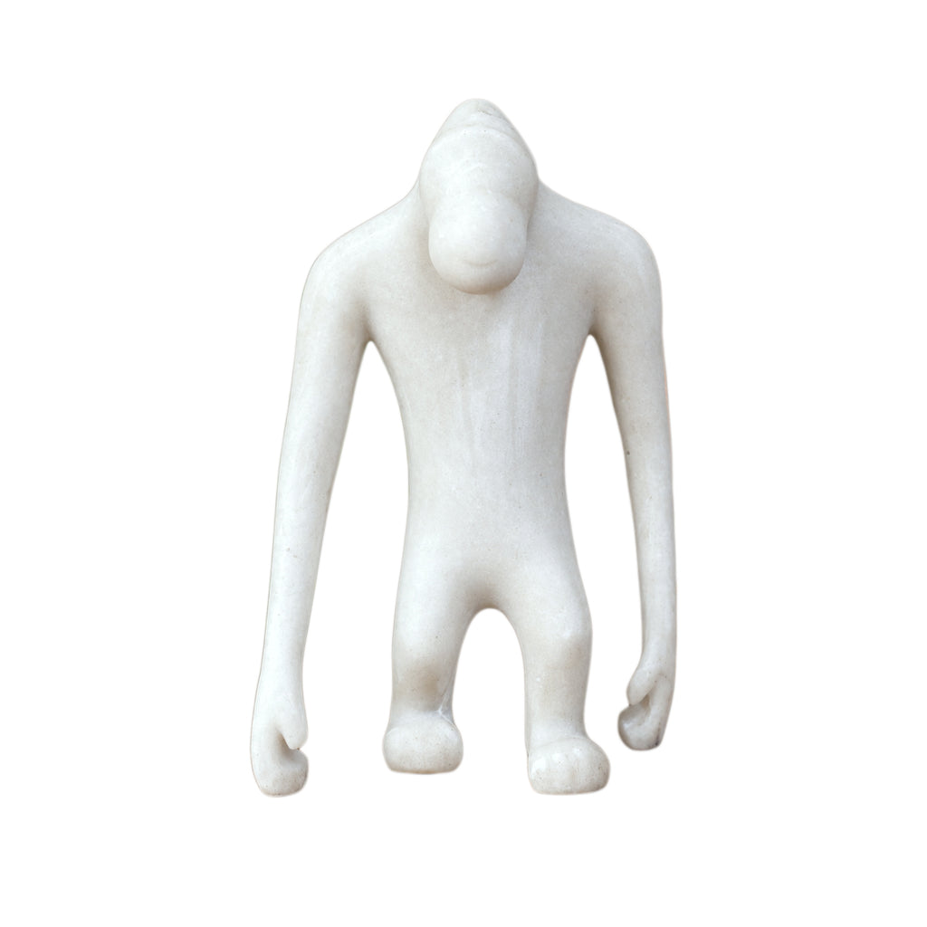 White Quartz Resin Monkey Ornament