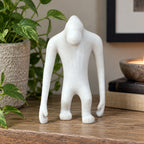 White Quartz Resin Monkey Ornament