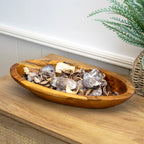 Teak Root Wood Long Bowl