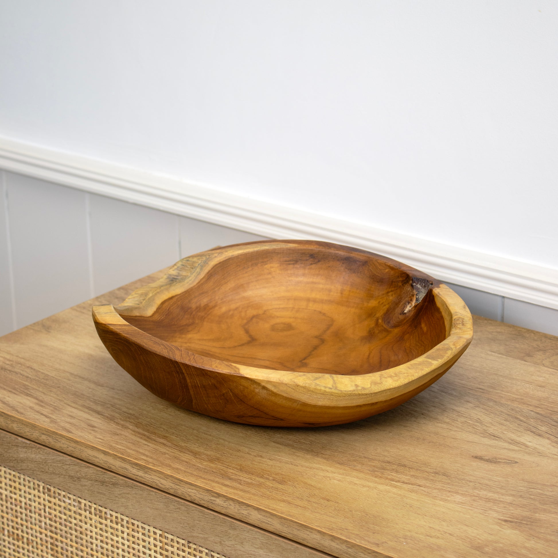Dekoschale aus Teakwurzelholz, 30 cm
