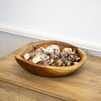 Rustic Teak Wood Table Bowl
