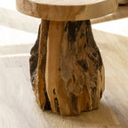 Round Rustic Teak Root Decorative Stool