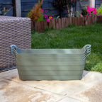Set Of 4 Green Plastic Garden Herb Planters