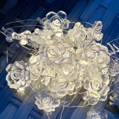 50 Solar Rose Flower Outdoor String Lights