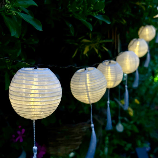 10 Chinese Lantern Outdoor Solar Lights