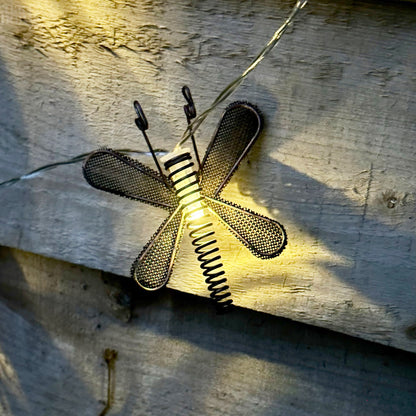 10 Kupfer-Libellen-Solarleuchten