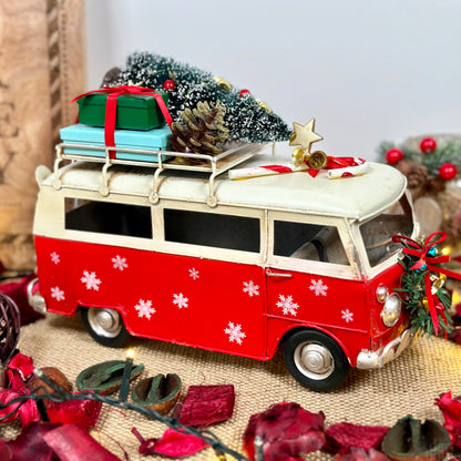 Red Christmas Campervan Ornament