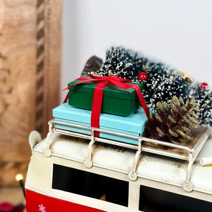 Red Christmas Campervan Ornament