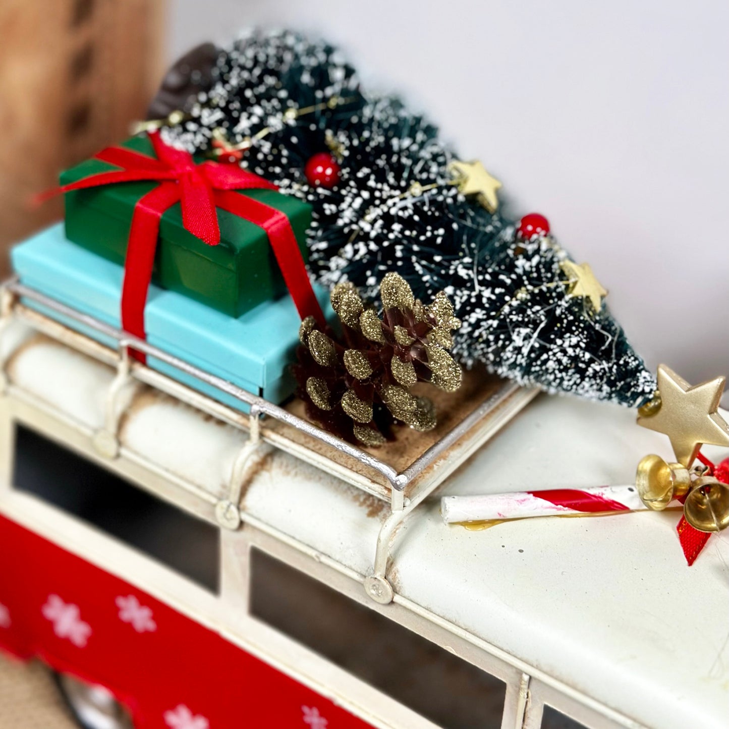 Red Christmas Campervan Ornament