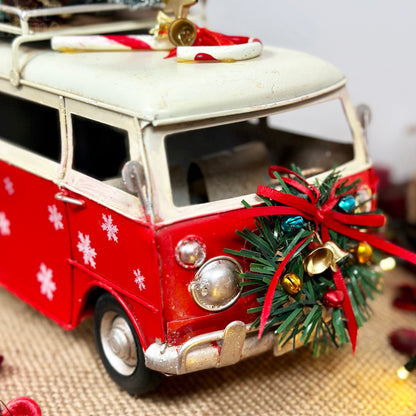 Red Christmas Campervan Ornament