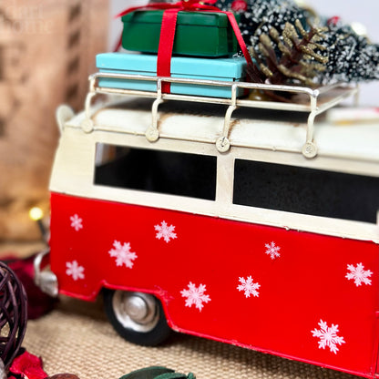 Red Christmas Campervan Ornament