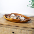 Large Teak Root Long Bowl