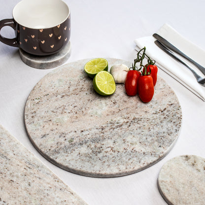 Large Sand Round Marble Board