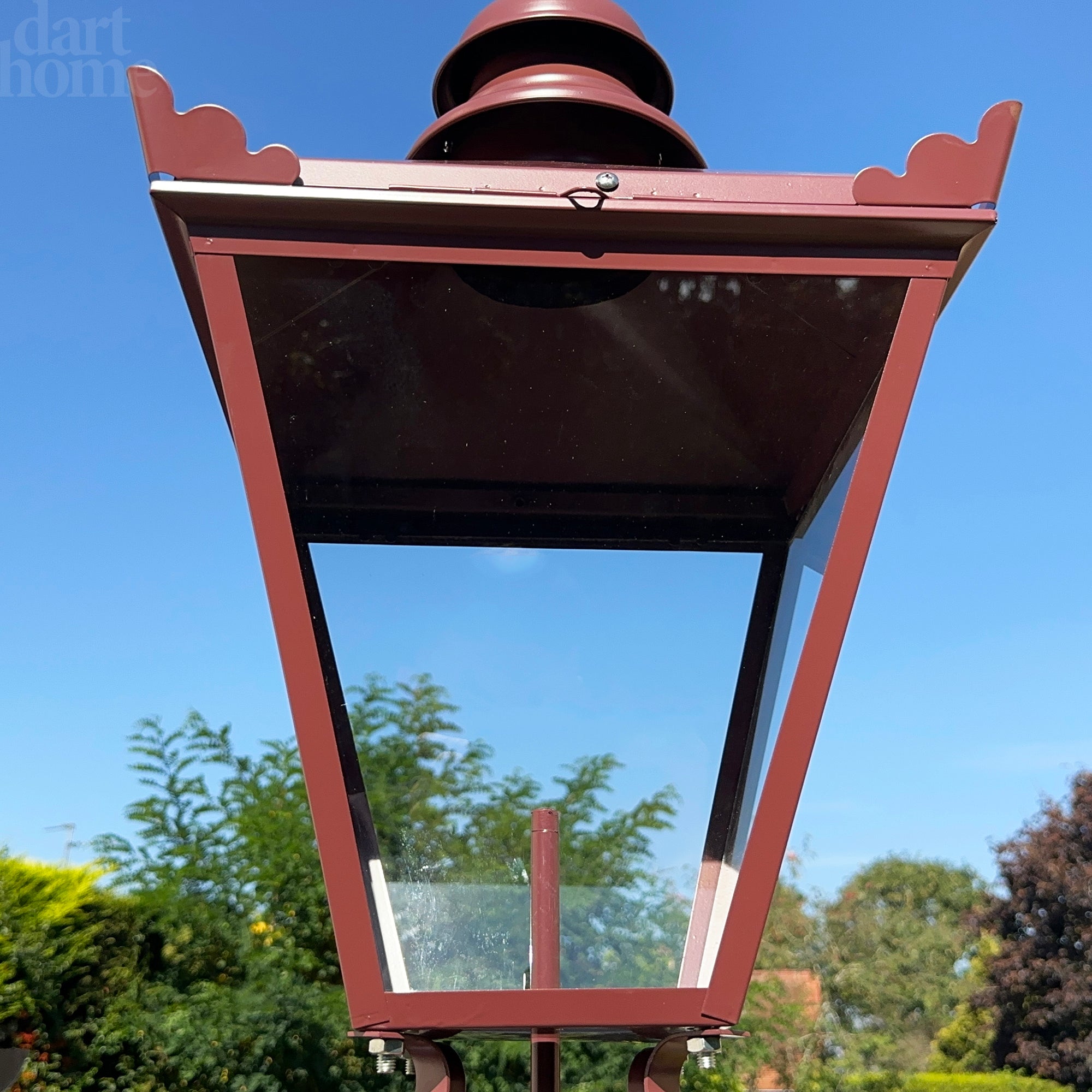 Burgundy Lamp Post Top Lantern