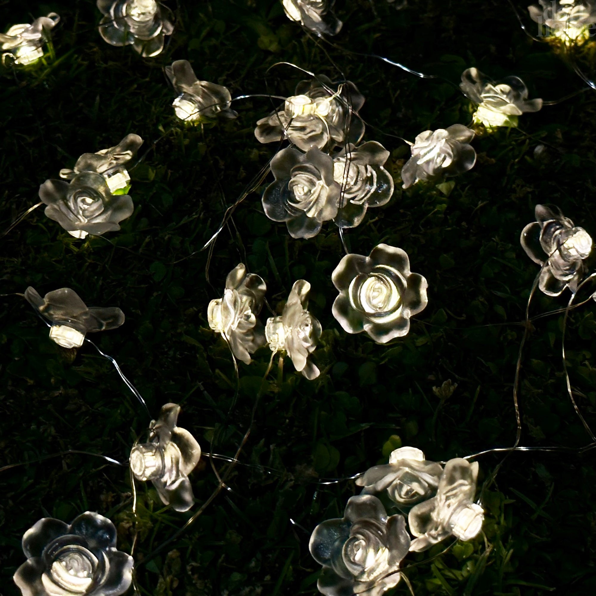 50 Solar-Rosen-Lichterketten für den Außenbereich