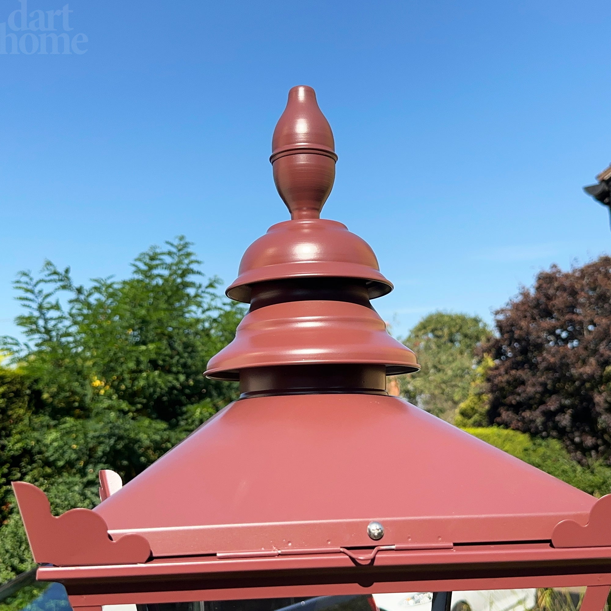 Burgundy Lamp Post Top Lantern