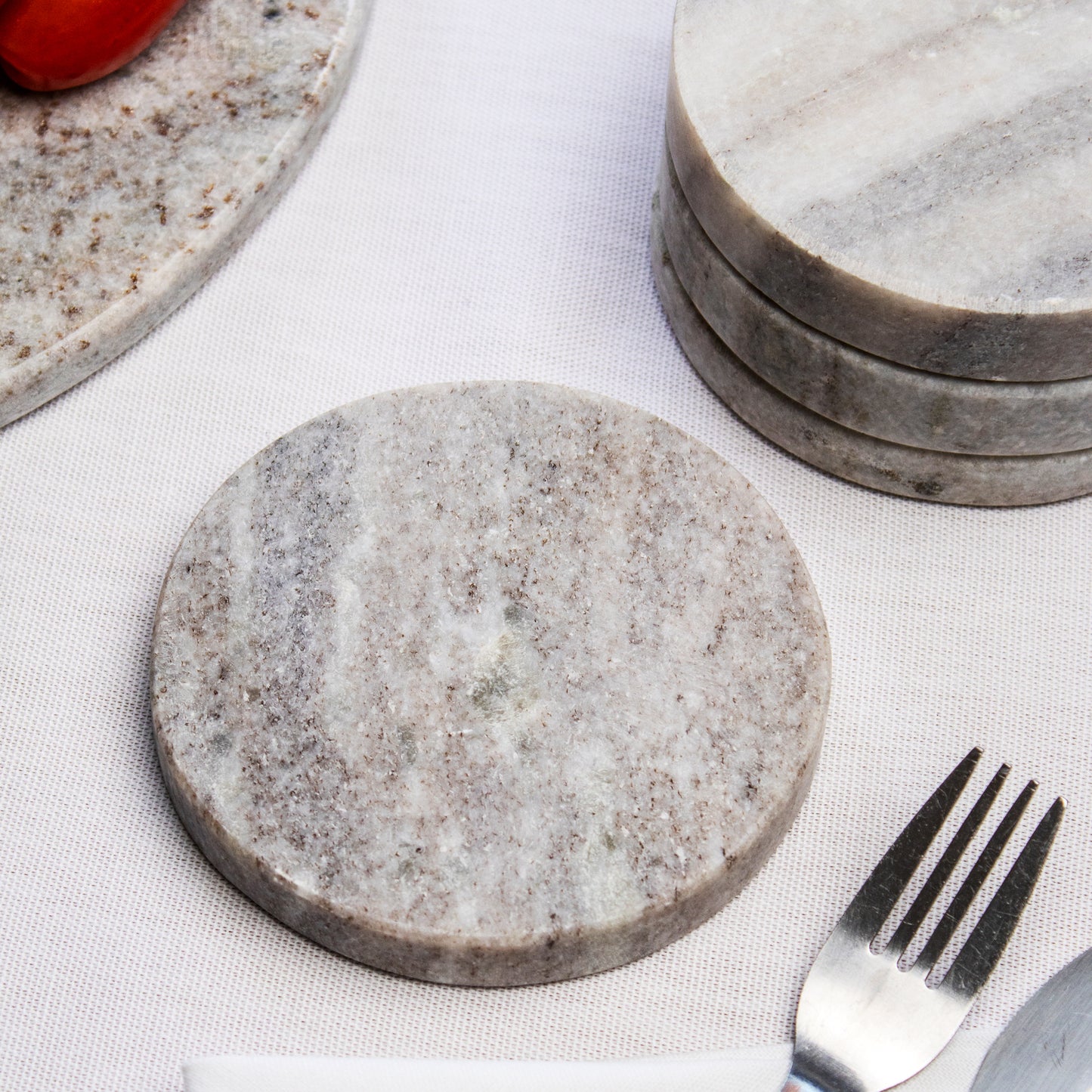 Set Of 4 Sand Marble Coasters