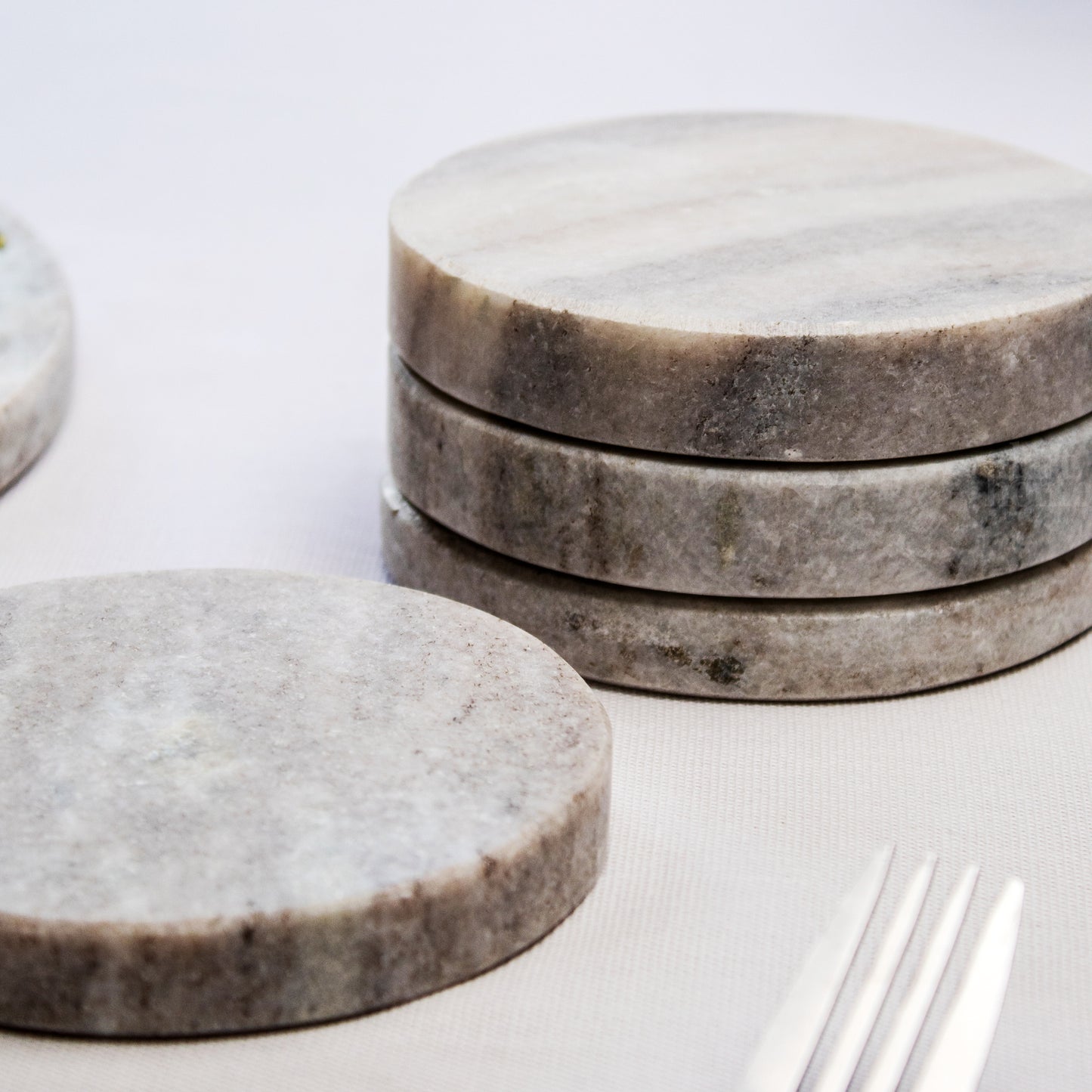 Set Of 4 Sand Marble Coasters