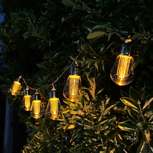 10 Edison-Glühbirnen-Außenleuchten