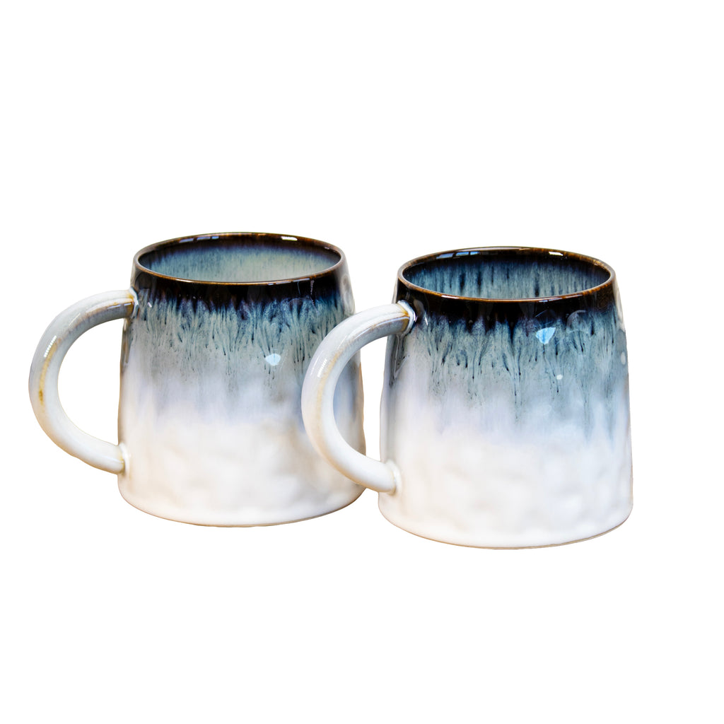 Set mit 2 Gothic-Bechern mit reaktiver Glasur, 450 ml