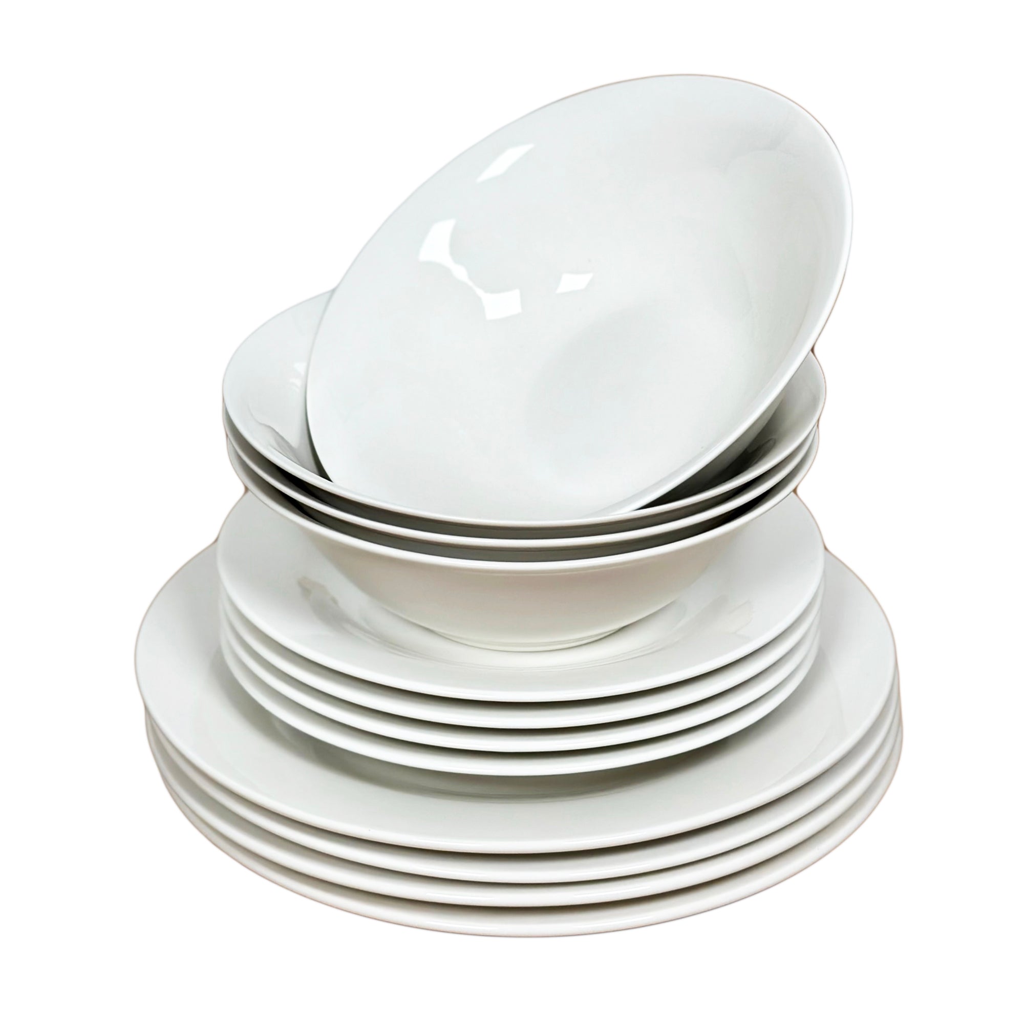 Super White 12 Piece Dinner Set