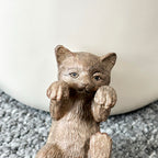 Brauner Katzentopf-Aufhänger