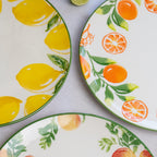 Set Of 6 Summer Fruit Dinner Plates