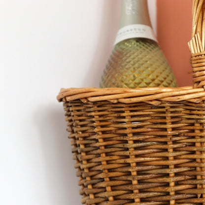 Unpeeled Wicker Shopping Basket