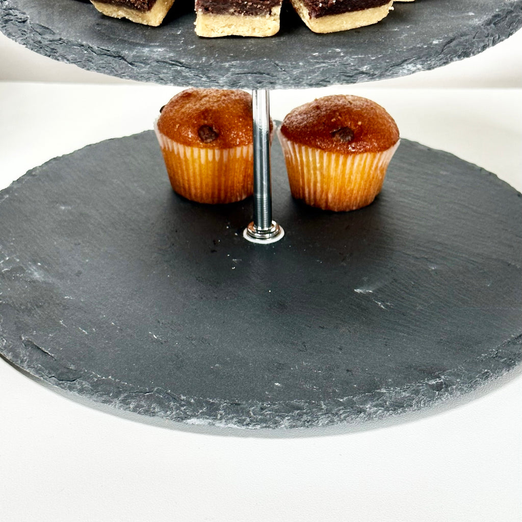 2 Tier Slate Cake Stand