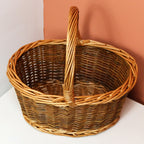 Unpeeled Wicker Shopping Basket