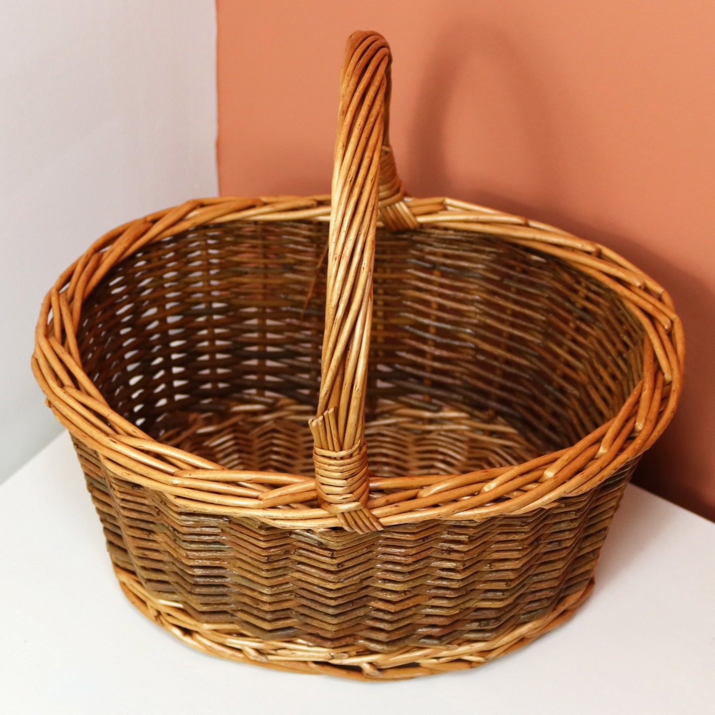 Unpeeled Wicker Shopping Basket