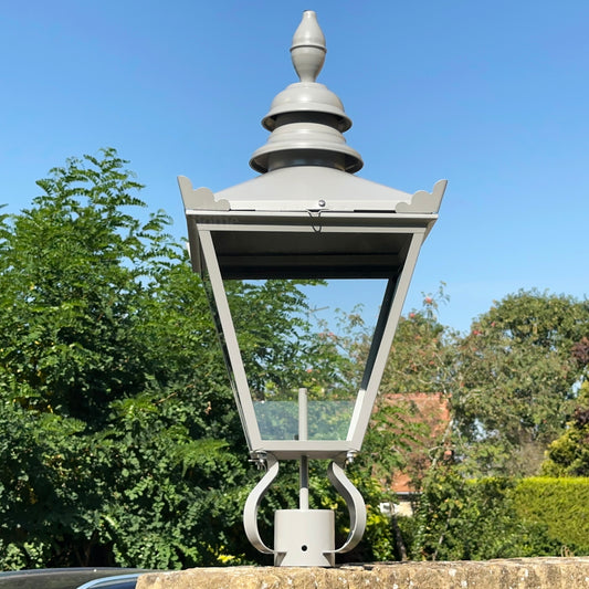 Grey Lamp Post Top Lantern