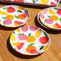 Set Of 4 Summer Fruits Outdoor Plates