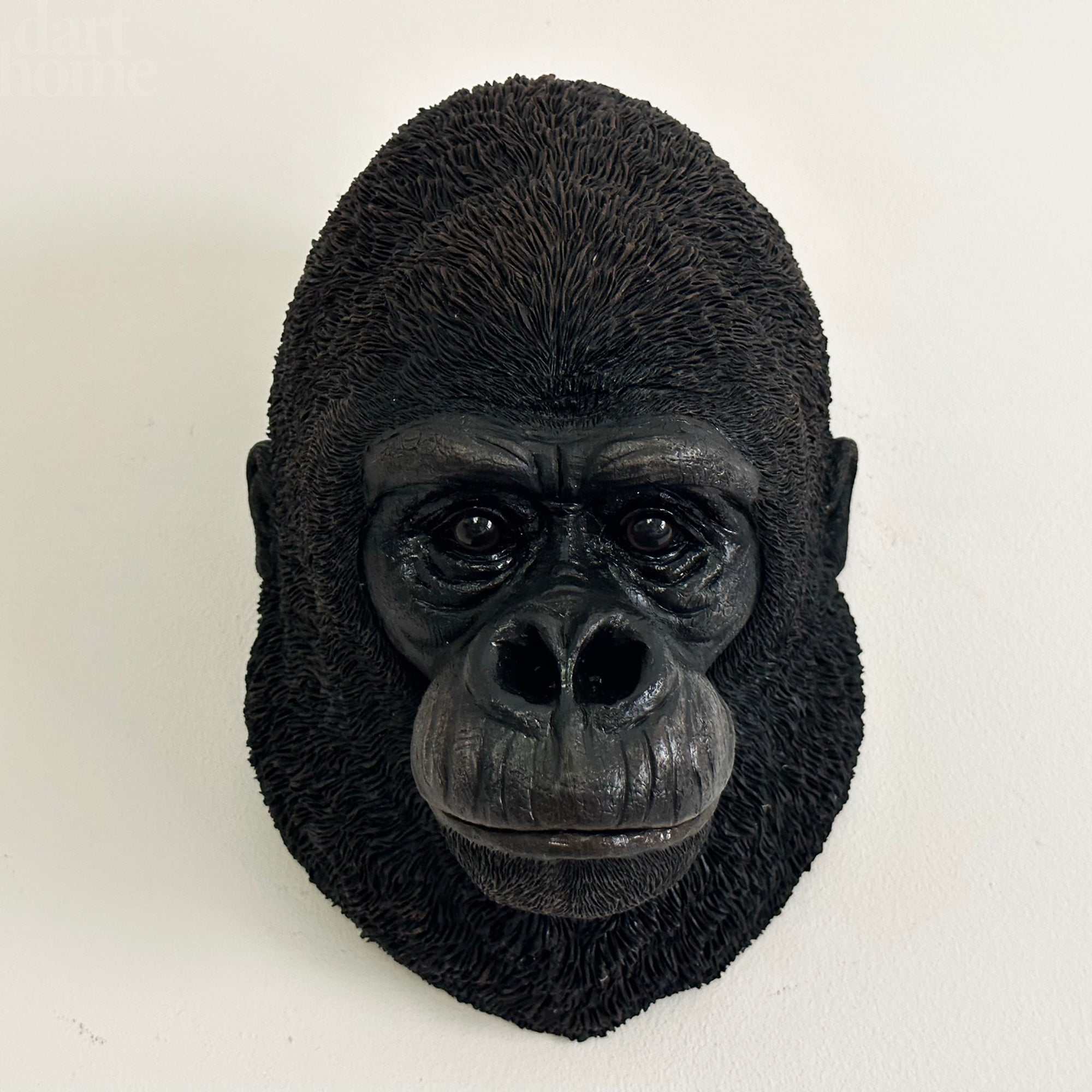 Black Gorilla Head Wall Sculpture