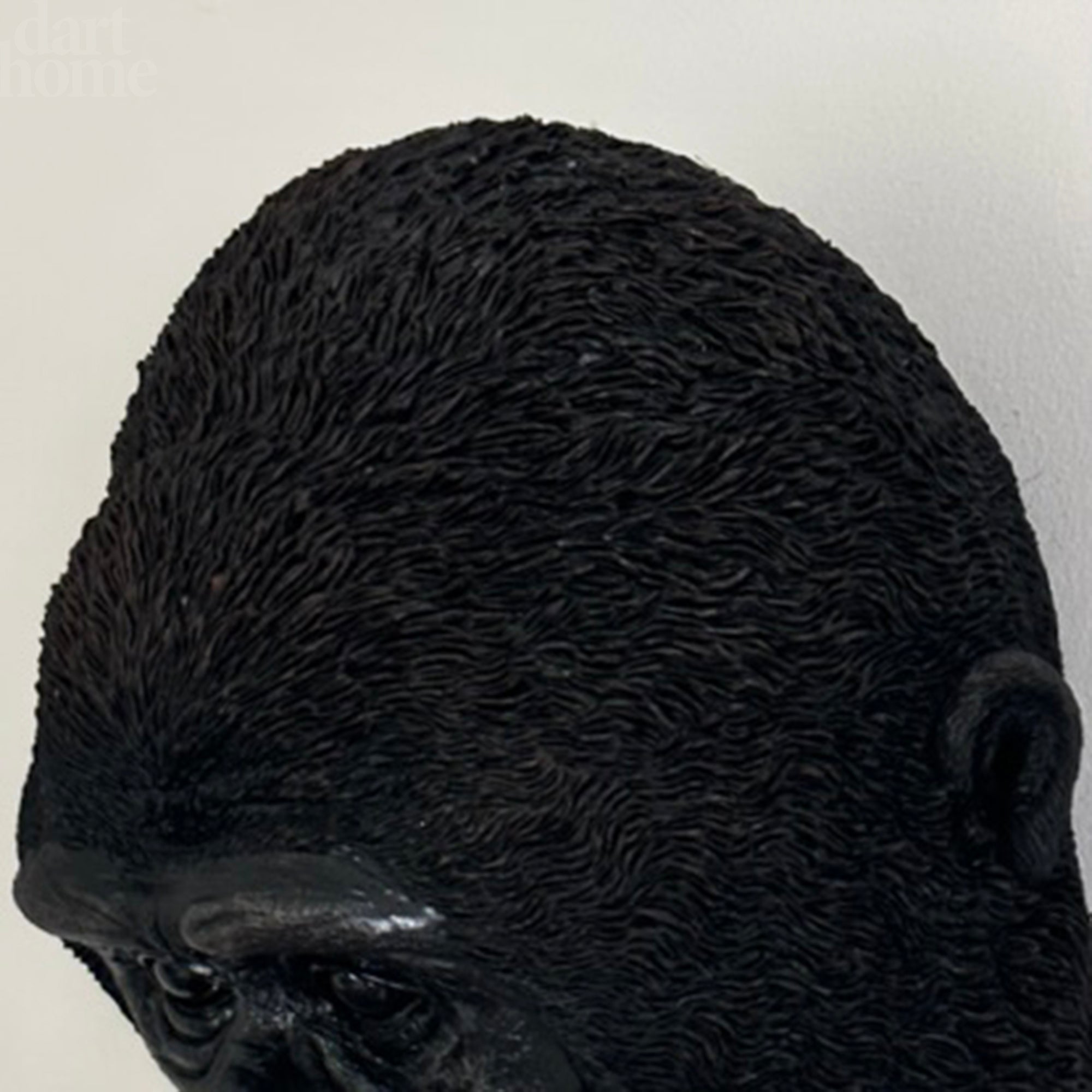 Black Gorilla Head Wall Sculpture