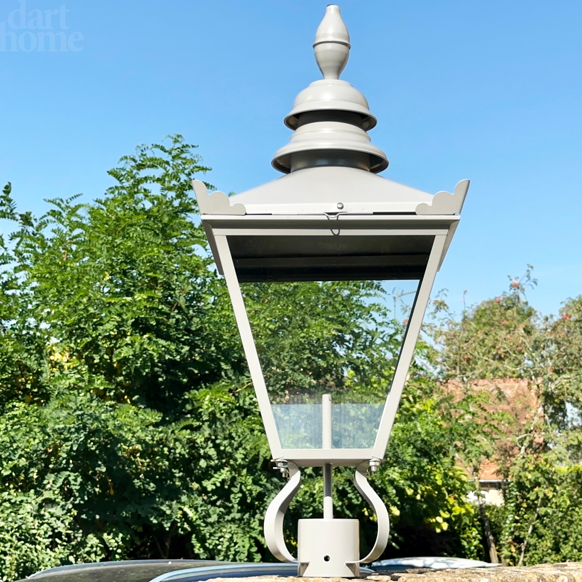 Grey Lamp Post Top Lantern