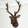 Faux Brown Stags Head Wall Bust