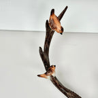 Faux Brown Stags Head Wall Bust