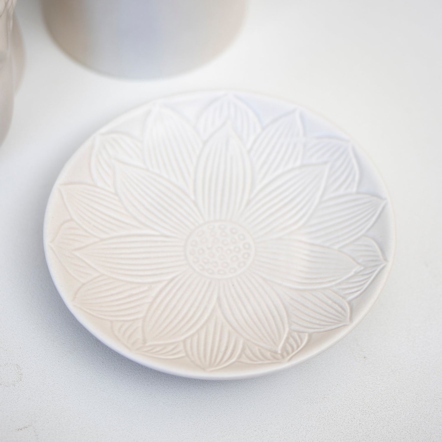 Set Of 3 White Buddha Ceramic Bathroom Accessories