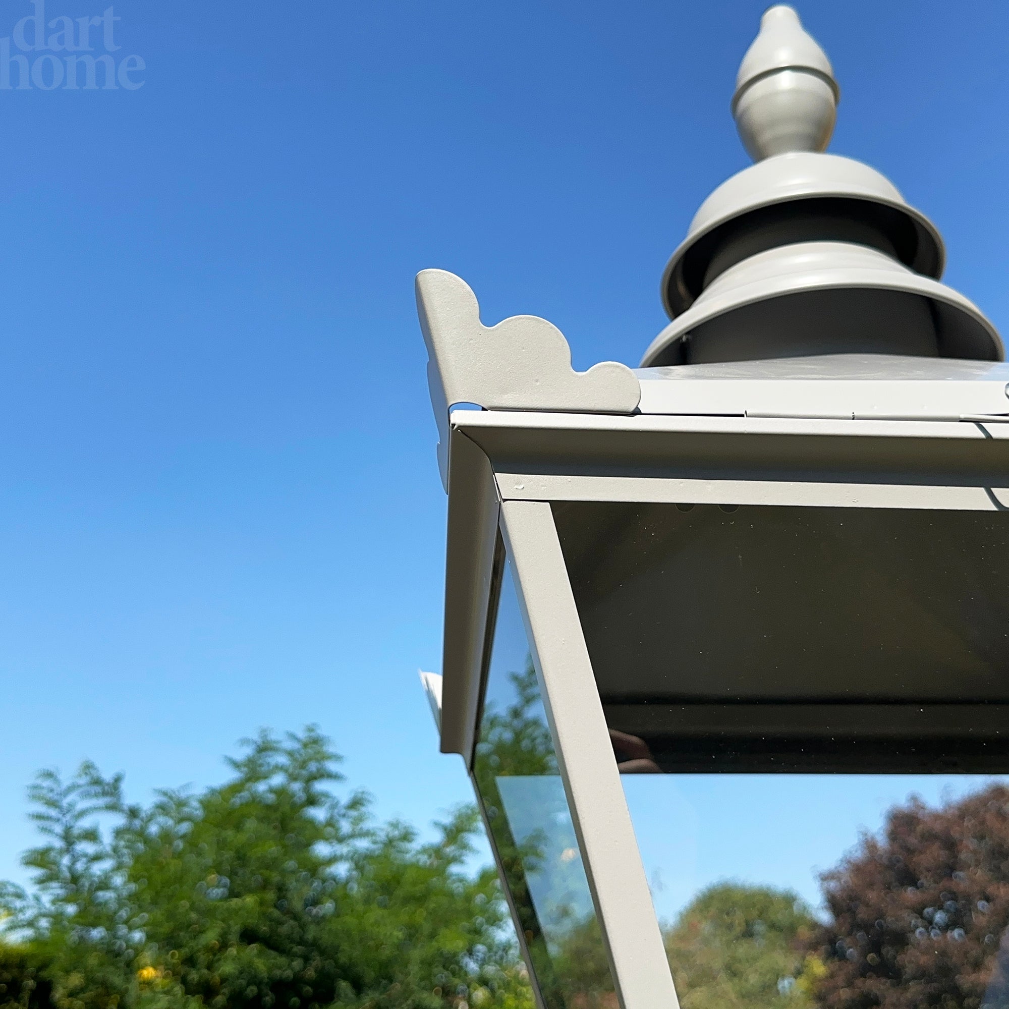 Grey Lamp Post Top Lantern