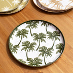 Set Of 6 Palm Tree Outdoor Plates