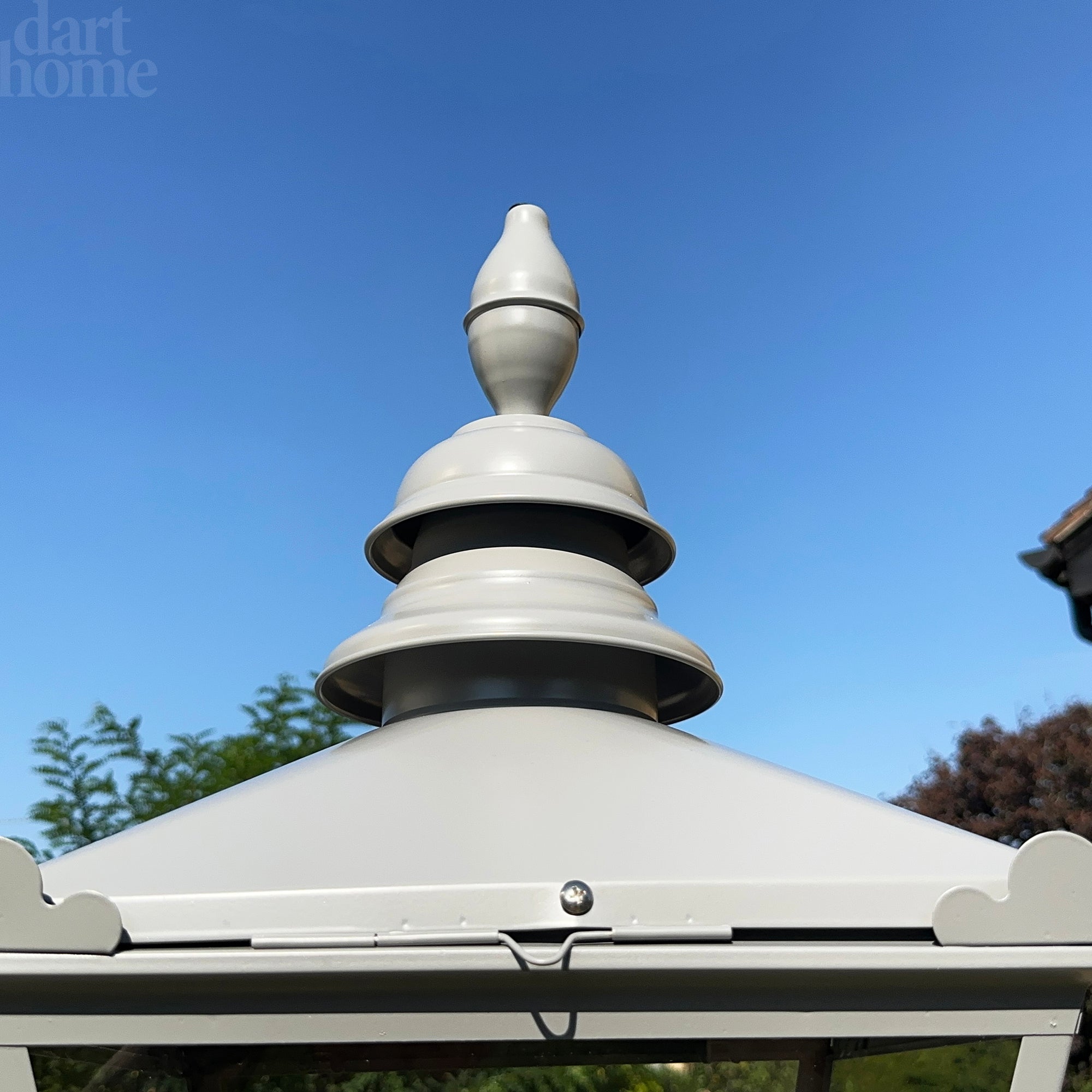 Grey Lamp Post Top Lantern